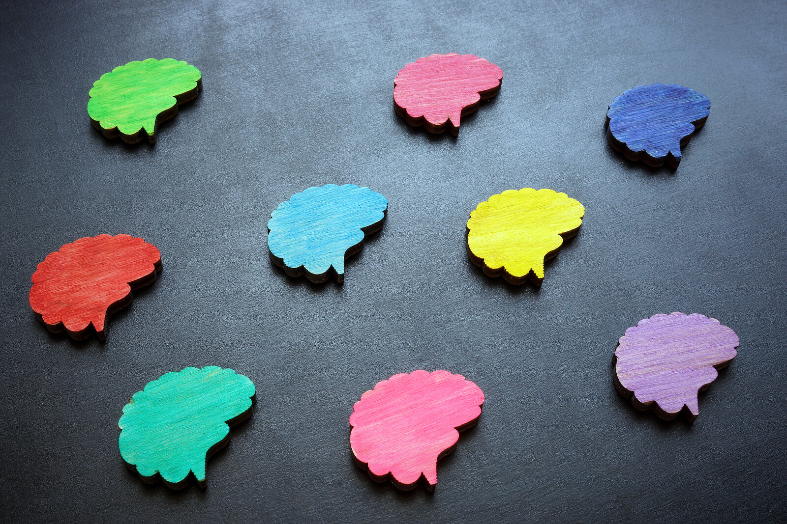 diverse brains | autism treatment for adults in colorado | autism therapist in greenwood village, co | autism testing in greenwood village, co | Englewood, CO | greenwood village, co | littleton, co Brightly colored brain icons represent neurodiversity and the growing awareness around autism treatment for adults in Colorado, autism testing in Greenwood Village, CO, and access to online therapy that takes Medicaid.